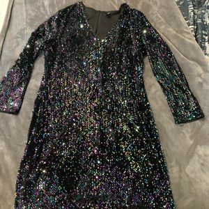 Black Sequined Dress
